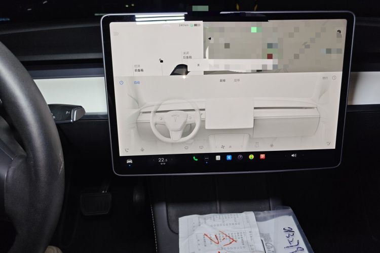 Used Tesla Model Y 2021 Long-Range All-Wheel-Drive Version Audio And AC Panel