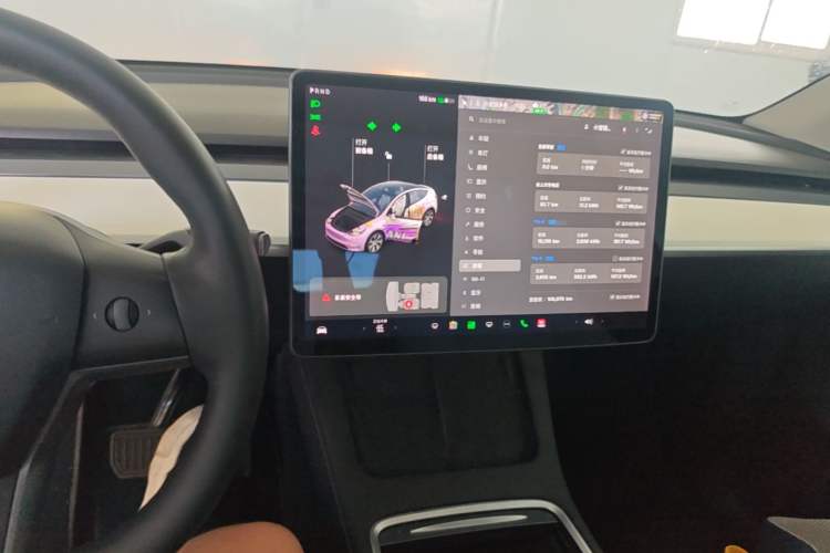 Used Tesla Model Y 2021 Standard Range Rear-Wheel Drive Version Audio And AC Panel