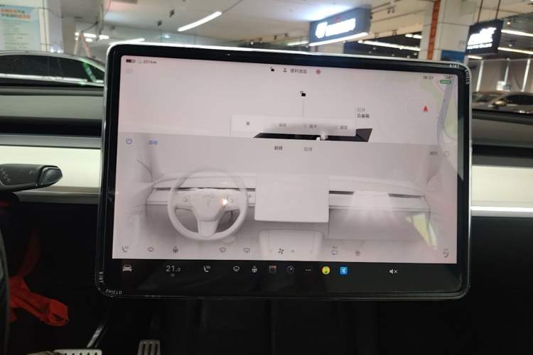 Used Tesla Model Y 2021 Performance High-Performance All-Wheel-Drive Version Audio And AC Panel