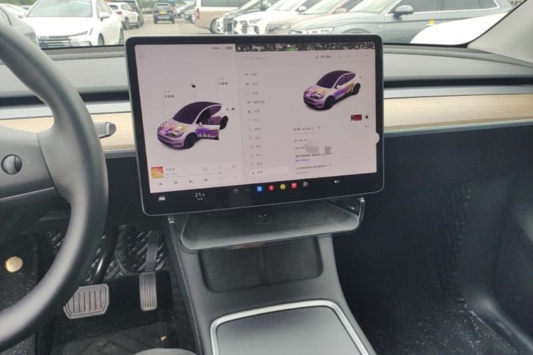 Used Tesla Model Y 2021 Standard Range Rear-Wheel Drive Version Audio And AC Panel