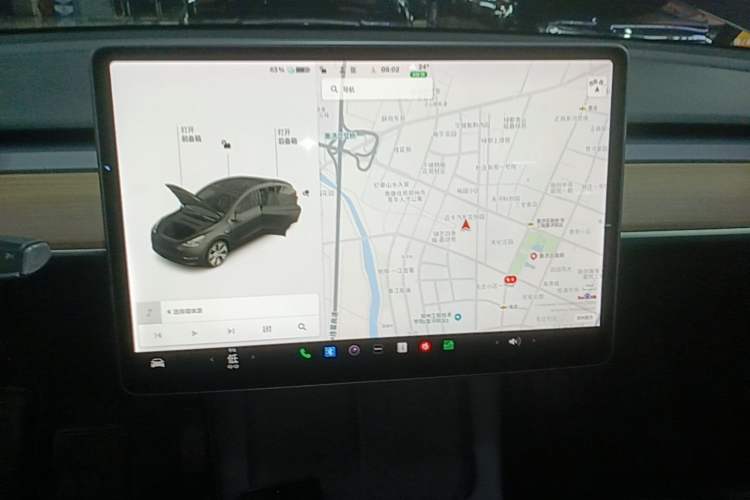 Used Tesla Model Y 2021 Long-Range All-Wheel-Drive Version Audio And AC Panel