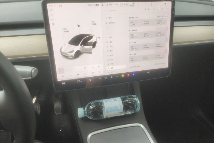 Used Tesla Model Y 2021 Standard Range Rear-Wheel Drive Version Audio And AC Panel