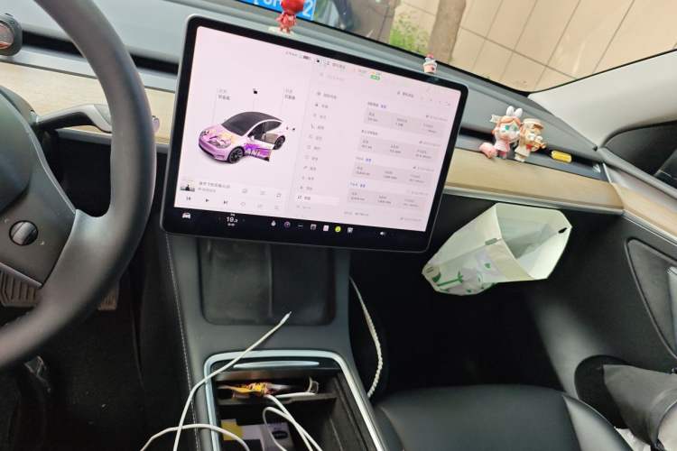 Used Tesla Model Y 2021 Standard Range Rear-Wheel Drive Version Audio And AC Panel