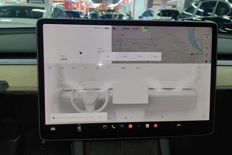 Used Tesla Model Y 2021 Standard Range Rear-Wheel Drive Version Audio And AC Panel