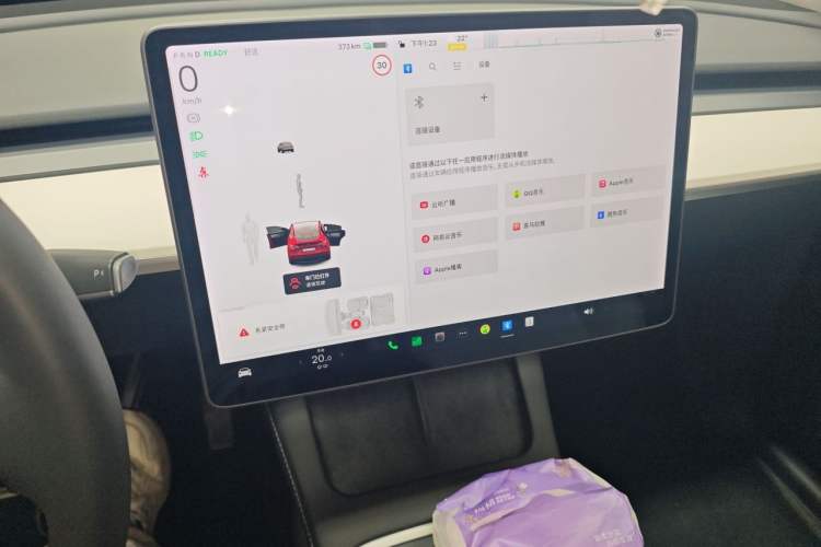 Used Tesla Model Y 2021 Standard Range Rear-Wheel Drive Version Audio And AC Panel