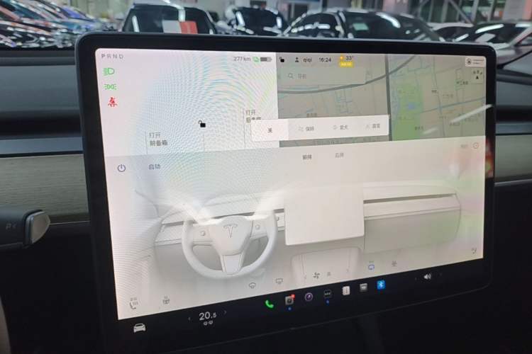 Used Tesla Model Y 2021 Standard Range Rear-Wheel Drive Version Audio And AC Panel