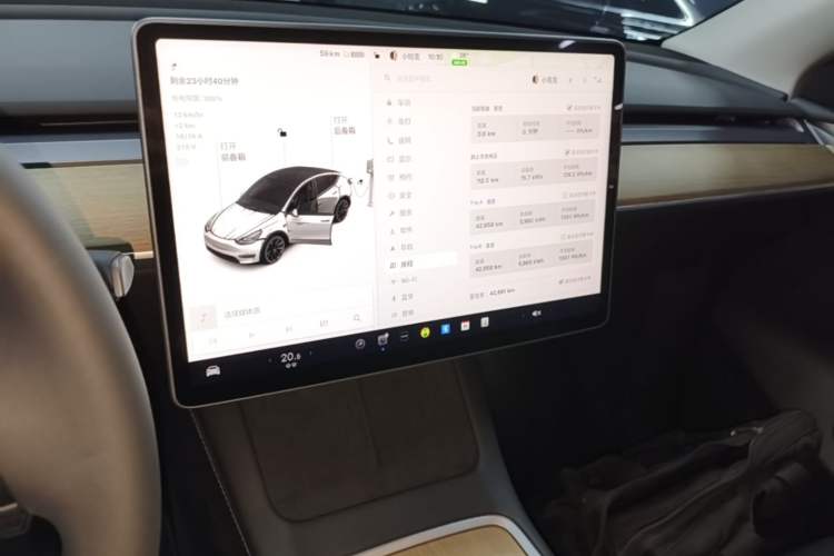Used Tesla Model Y 2021 Standard Range Rear-Wheel Drive Version Audio And AC Panel