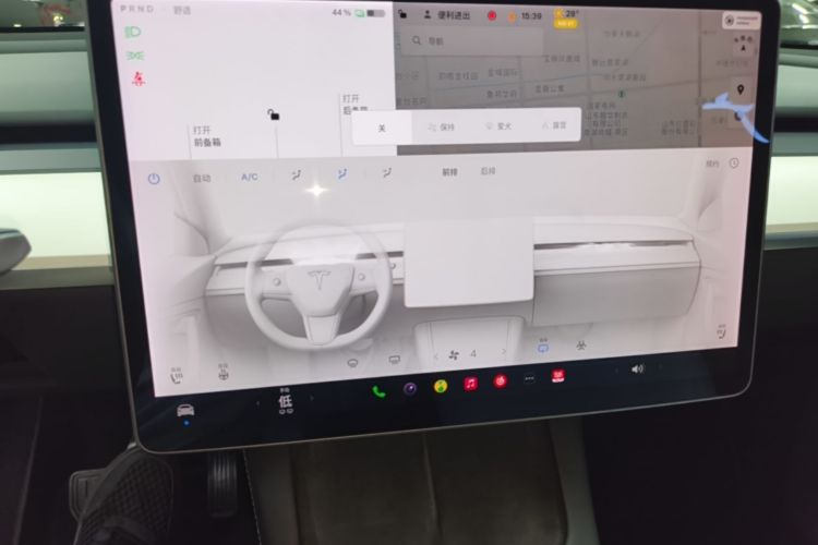 Used Tesla Model Y 2021 Standard Range Rear-Wheel Drive Version Audio And AC Panel