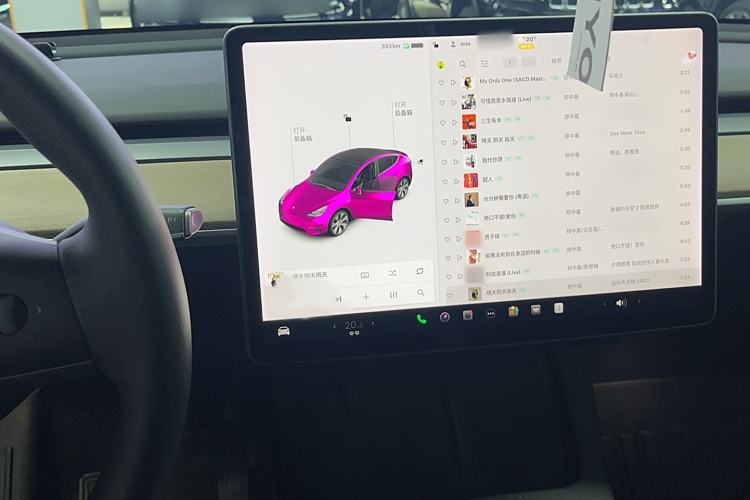 Used Tesla Model Y 2021 Standard Range Rear-Wheel Drive Version Audio And AC Panel