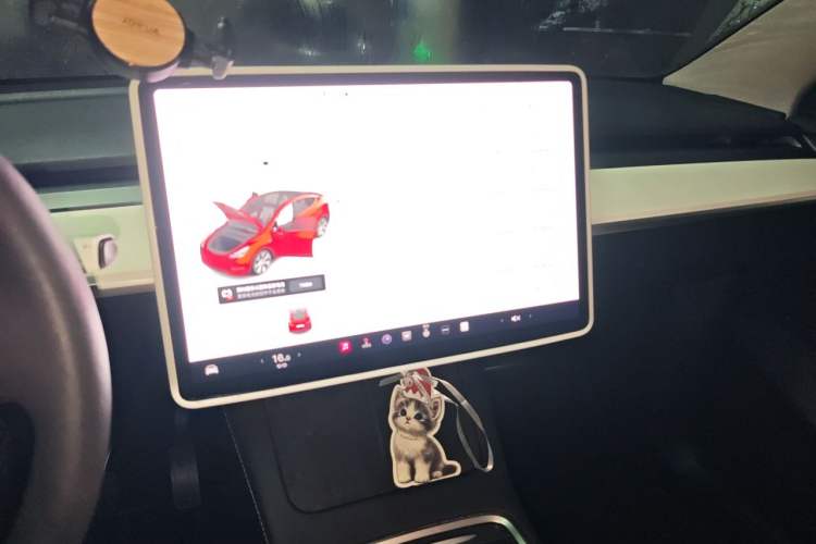 Used Tesla Model Y 2021 Long-Range All-Wheel-Drive Version Audio And AC Panel