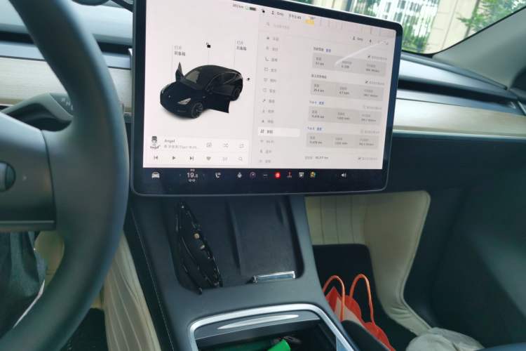 Used Tesla Model Y 2021 Standard Range Rear-Wheel Drive Version Audio And AC Panel