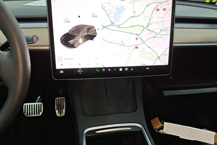 Used Tesla Model Y 2021 Long-Range All-Wheel-Drive Version 3D7 Audio And AC Panel