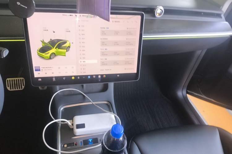 Used Tesla Model Y 2021 Standard Range Rear-Wheel Drive Version Audio And AC Panel