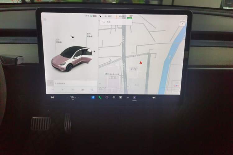 Used Tesla Model Y 2021 Standard Range Rear-Wheel Drive Version Audio And AC Panel