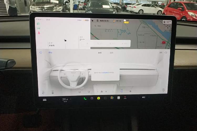 Used Tesla Model Y 2021 Standard Range Rear-Wheel Drive Version Audio And AC Panel
