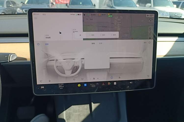 Used Tesla Model Y 2021 Standard Range Rear-Wheel Drive Version Audio And AC Panel