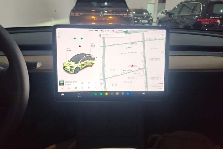 Used Tesla Model Y 2021 Standard Range Rear-Wheel Drive Version Audio And AC Panel