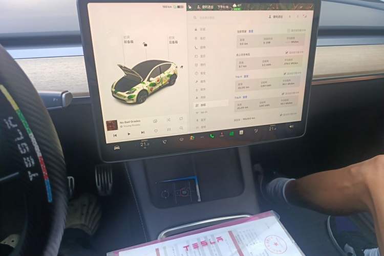 Used Tesla Model Y 2021 Standard Range Rear-Wheel Drive Version Audio And AC Panel