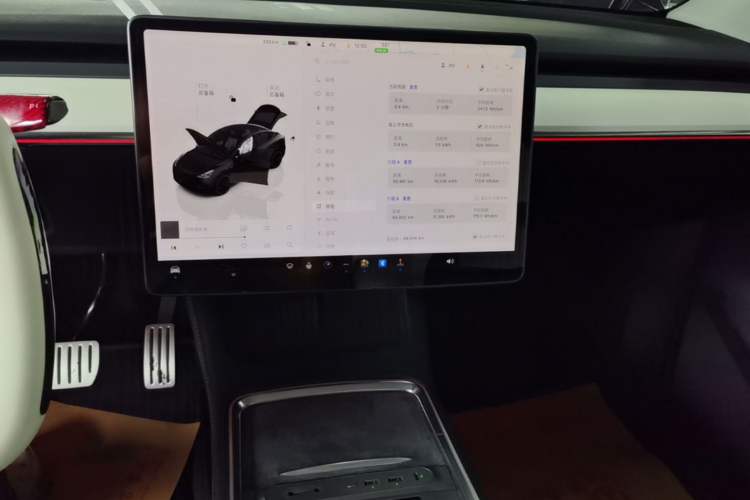 Used Tesla Model Y 2021 Performance High-Performance All-Wheel-Drive Version Audio And AC Panel