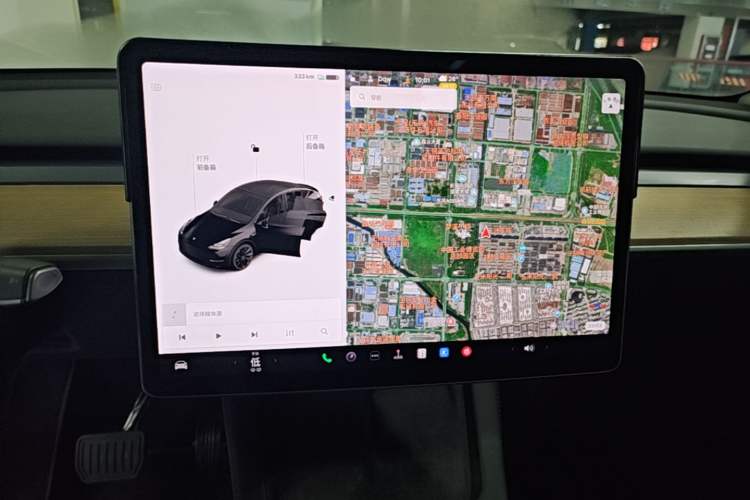 Used Tesla Model Y 2021 Standard Range Rear-Wheel Drive Version Audio And AC Panel