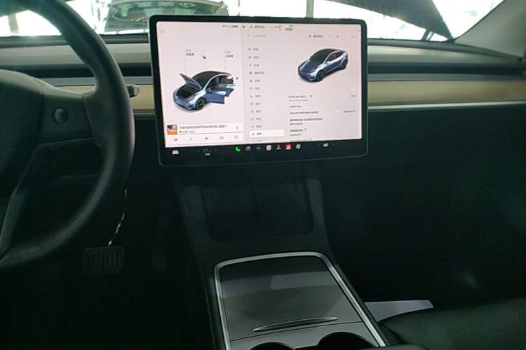 Used Tesla Model Y 2021 Standard Range Rear-Wheel Drive Version Audio And AC Panel