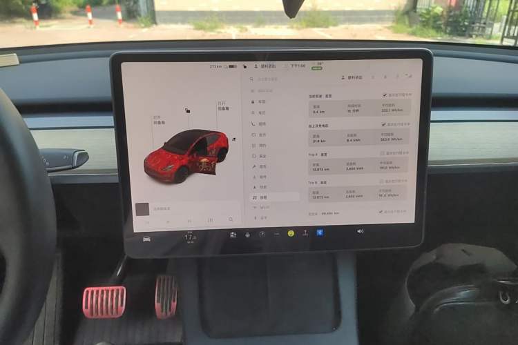 Used Tesla Model Y 2021 Standard Range Rear-Wheel Drive Version Audio And AC Panel