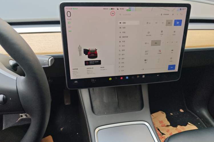 Used Tesla Model Y 2021 Long-Range All-Wheel-Drive Version 3D7 Audio And AC Panel