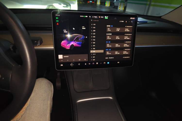 Used Tesla Model Y 2021 Standard Range Rear-Wheel Drive Version Audio And AC Panel