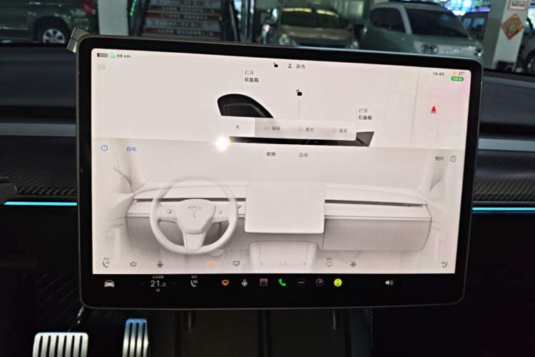 Used Tesla Model Y 2021 Performance High-Performance All-Wheel-Drive Version Audio And AC Panel