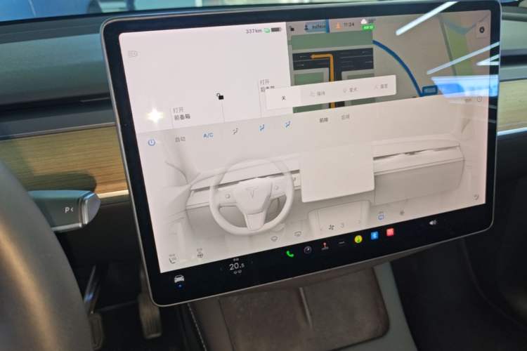 Used Tesla Model Y 2021 Standard Range Rear-Wheel Drive Version Audio And AC Panel