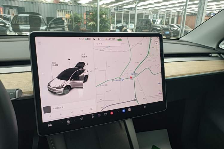 Used Tesla Model Y 2021 Standard Range Rear-Wheel Drive Version Audio And AC Panel