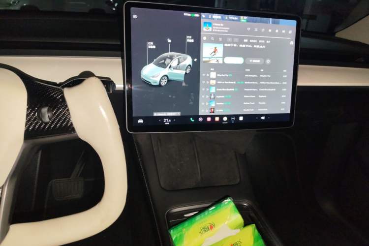 Used Tesla Model Y 2021 Standard Range Rear-Wheel Drive Version Audio And AC Panel