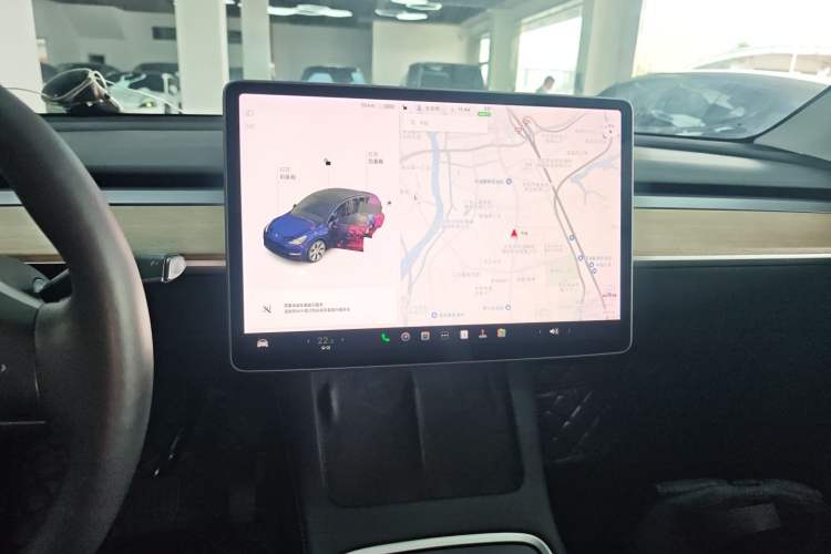Used Tesla Model Y 2021 Standard Range Rear-Wheel Drive Version Audio And AC Panel