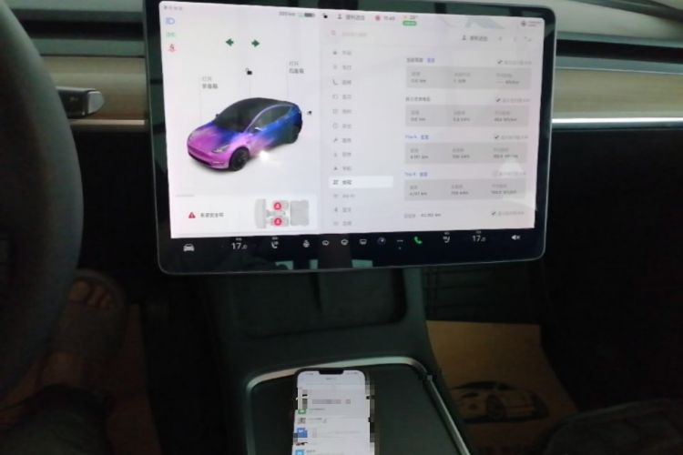 Used Tesla Model Y 2021 Standard Range Rear-Wheel Drive Version Audio And AC Panel