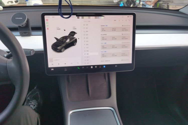 Used Tesla Model Y 2021 Standard Range Rear-Wheel Drive Version Audio And AC Panel