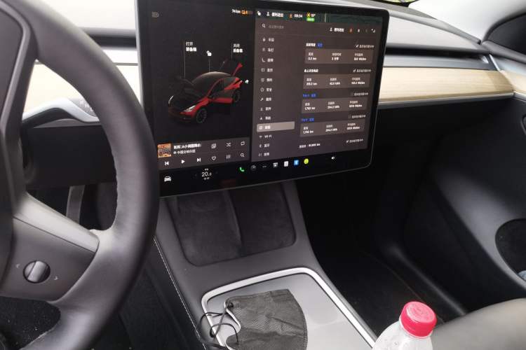 Used Tesla Model Y 2021 Standard Range Rear-Wheel Drive Version Audio And AC Panel