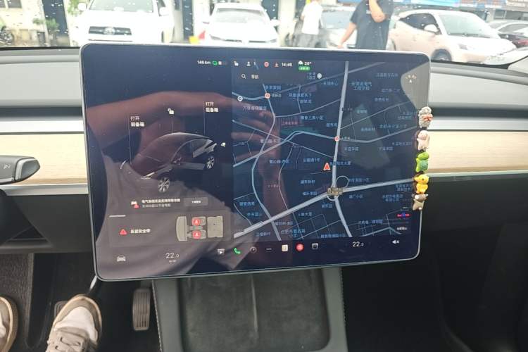 Used Tesla Model Y 2021 Standard Range Rear-Wheel Drive Version Audio And AC Panel