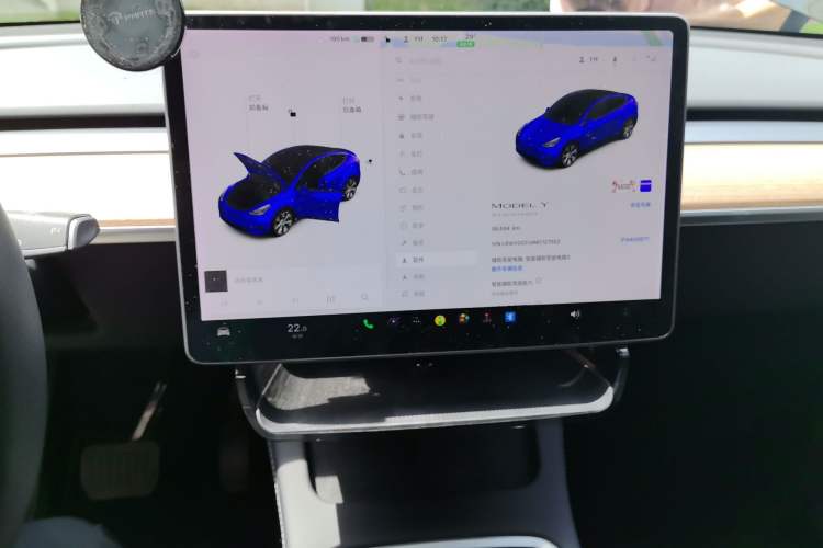 Used Tesla Model Y 2021 Standard Range Rear-Wheel Drive Version Audio And AC Panel
