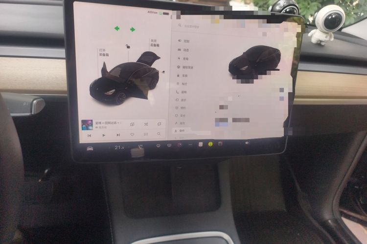 Used Tesla Model Y 2021 Standard Range Rear-Wheel Drive Version Audio And AC Panel