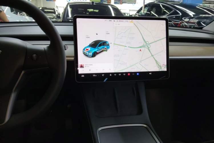 Used Tesla Model Y 2021 Standard Range Rear-Wheel Drive Version Audio And AC Panel