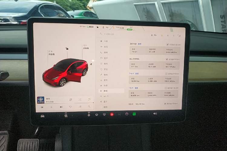 Used Tesla Model Y 2021 Standard Range Rear-Wheel Drive Version Audio And AC Panel