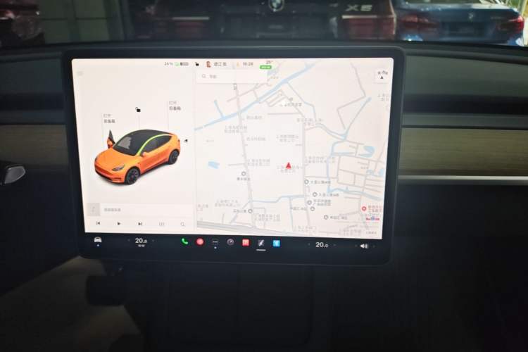 Used Tesla Model Y 2021 Standard Range Rear-Wheel Drive Version Audio And AC Panel
