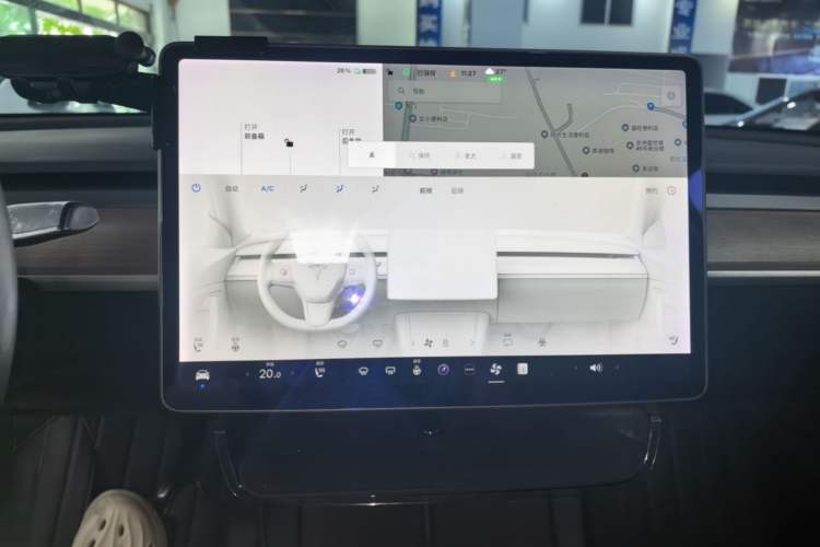 Used Tesla Model Y 2021 Long-Range All-Wheel-Drive Version Audio And AC Panel