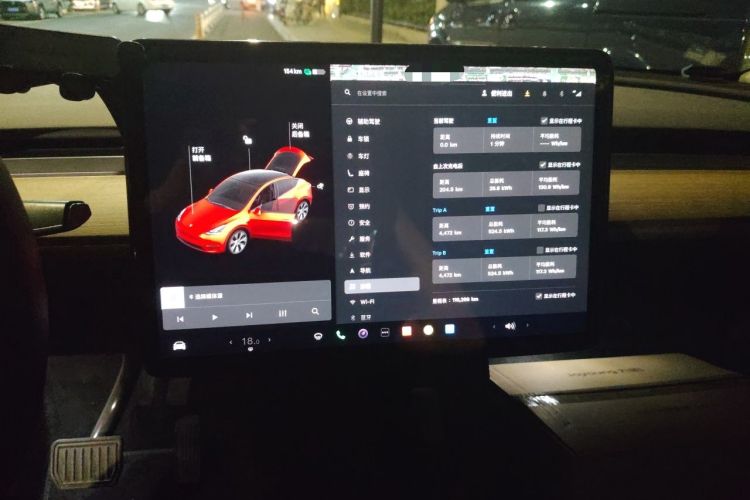 Used Tesla Model Y 2021 Standard Range Rear-Wheel Drive Version Audio And AC Panel