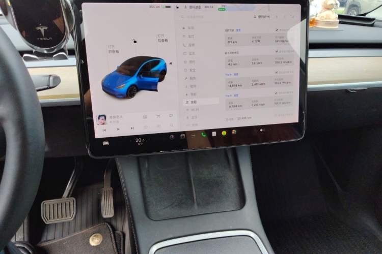 Used Tesla Model Y 2021 Standard Range Rear-Wheel Drive Version Audio And AC Panel