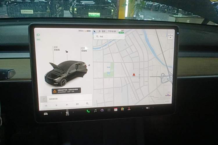 Used Tesla Model Y 2021 Standard Range Rear-Wheel Drive Version Audio And AC Panel