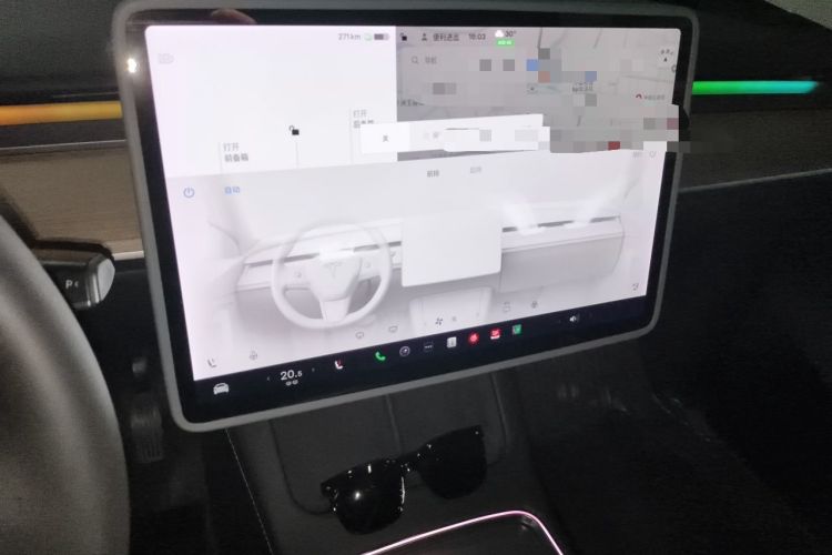 Used Tesla Model Y 2021 Standard Range Rear-Wheel Drive Version Audio And AC Panel