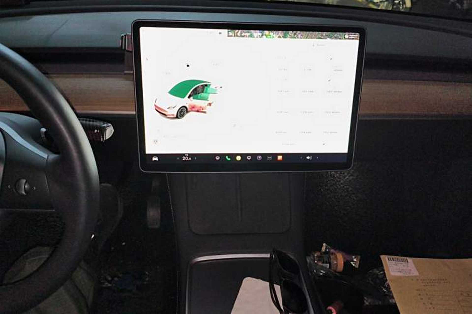 Used Tesla Model Y 2021 Long-Range All-Wheel-Drive Version 3D7 Audio And AC Panel