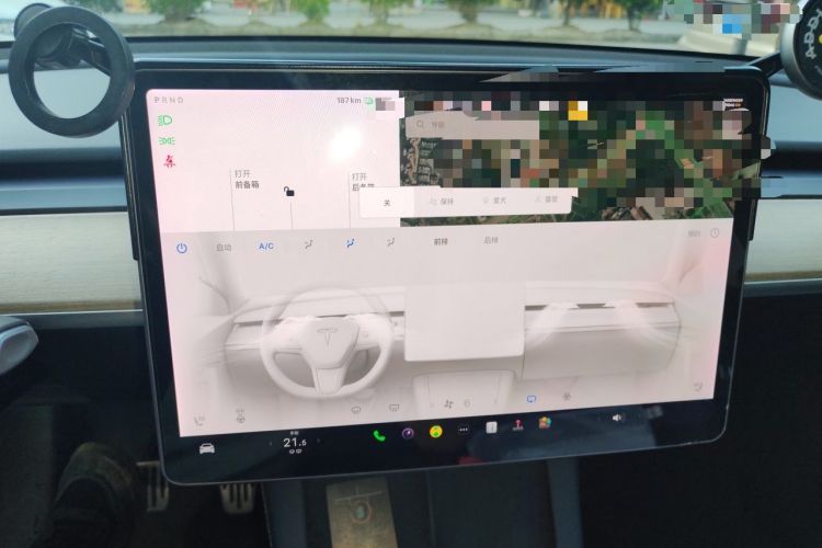 Used Tesla Model Y 2021 Long-Range All-Wheel-Drive Version Audio And AC Panel
