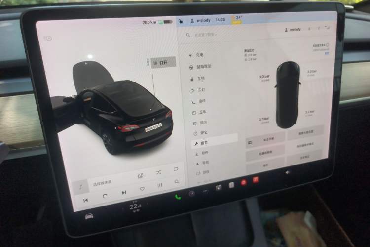 Used Tesla Model Y 2021 Standard Range Rear-Wheel Drive Version Audio And AC Panel